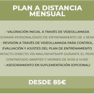 PLAN A DISTANCIA MENSUAL